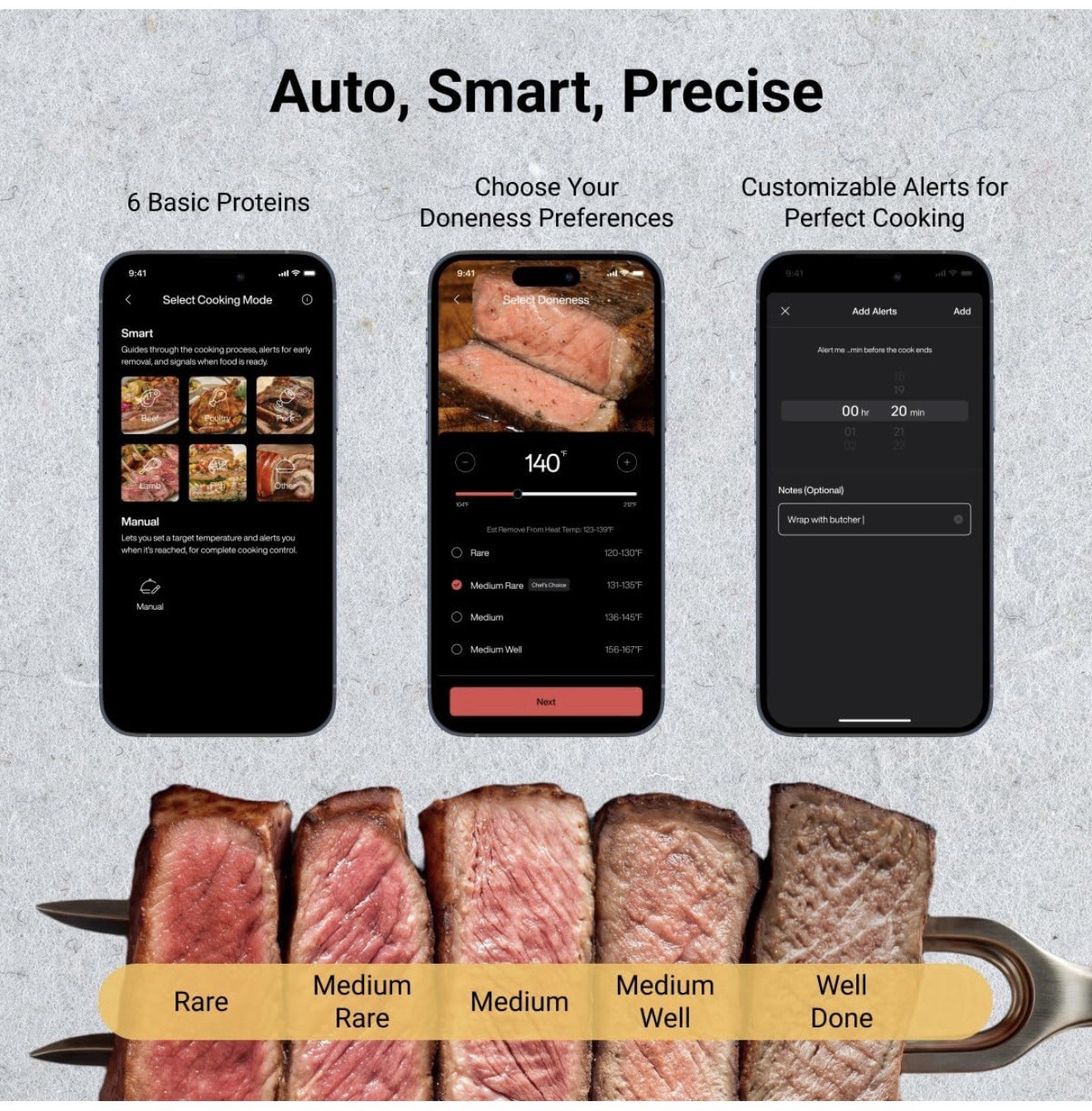 Typhur Sync Gold Lite Smart Wireless Thermometer Model WT10 (No Manual)