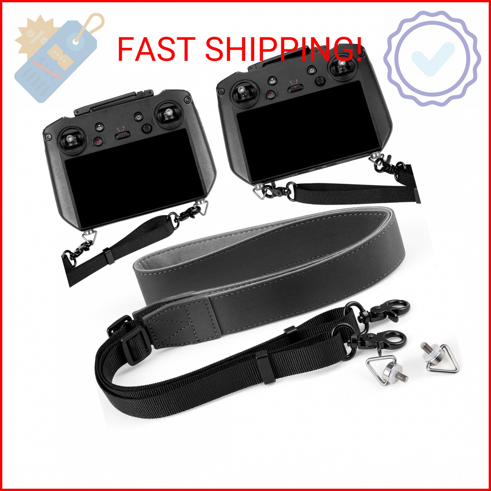 FMOST Drone Neck Strap for DJI RC 2, RC Pro 2, Mavic 4 Pro Controller, PU Leathe
