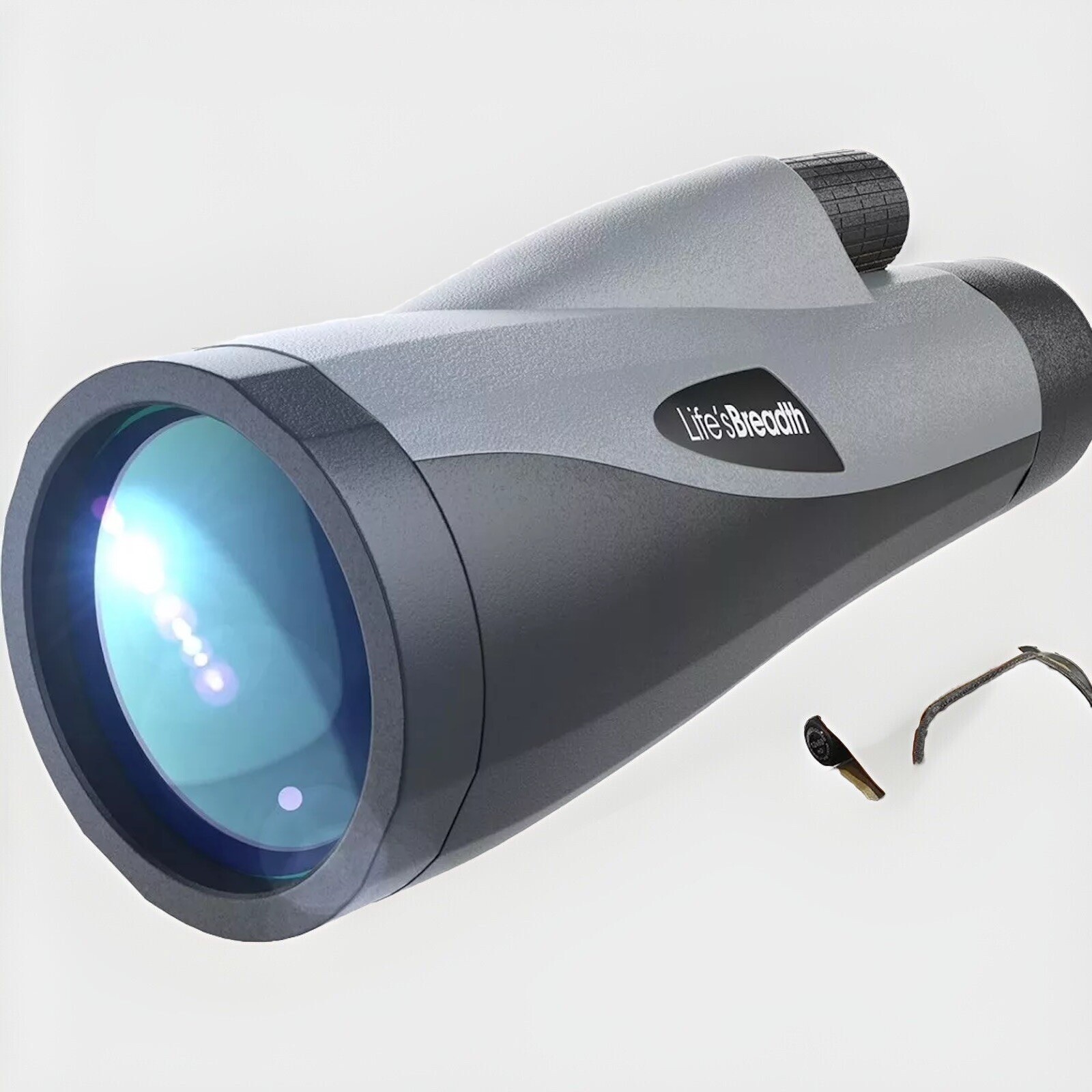 12×60 Monocular Telescope with Case Life’s Breadth Gray Color