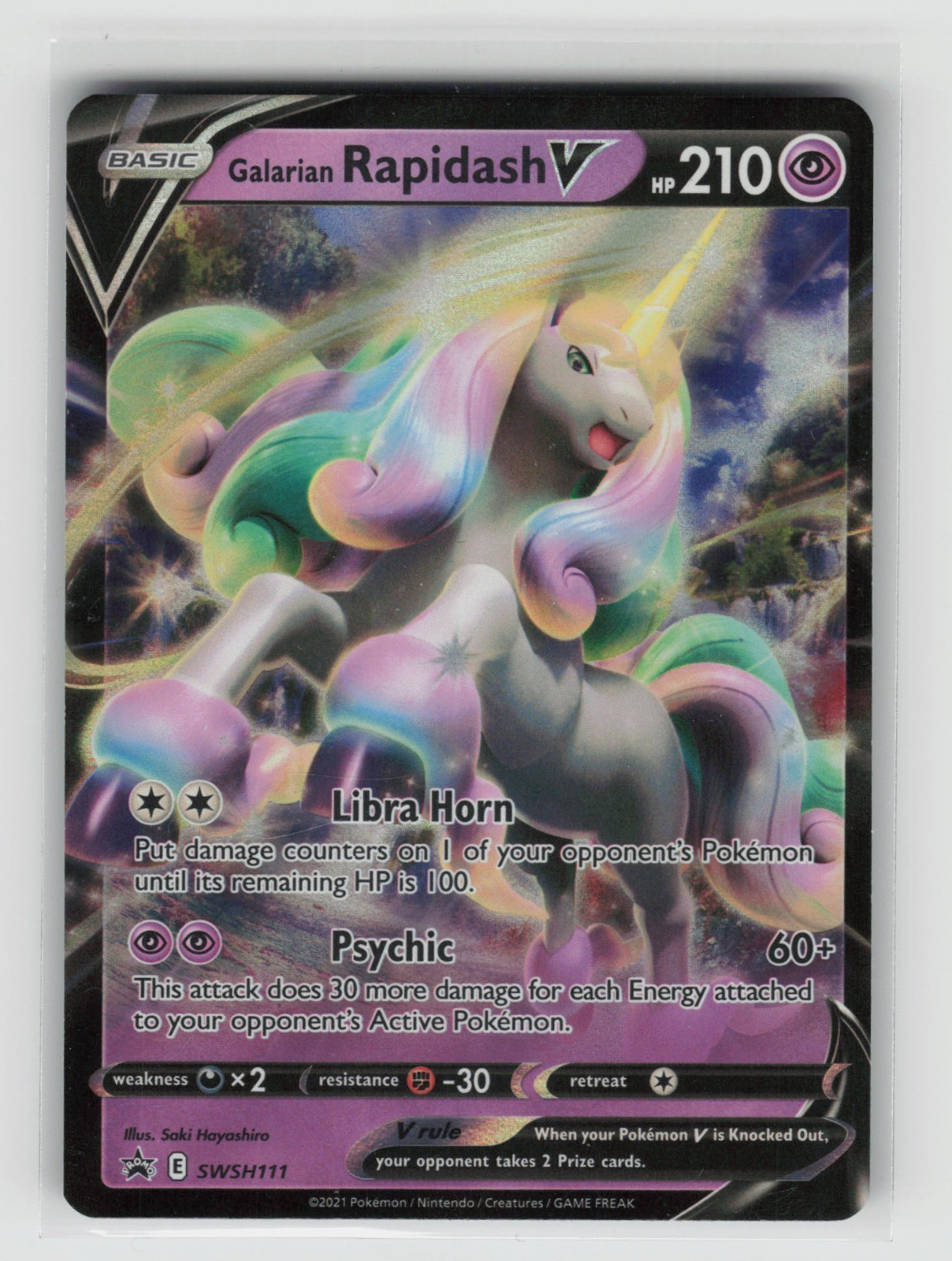 Pokemon Galarian Rapidash V Promo SWSH: Sword & Shield Promo Cards SWSH111 NM