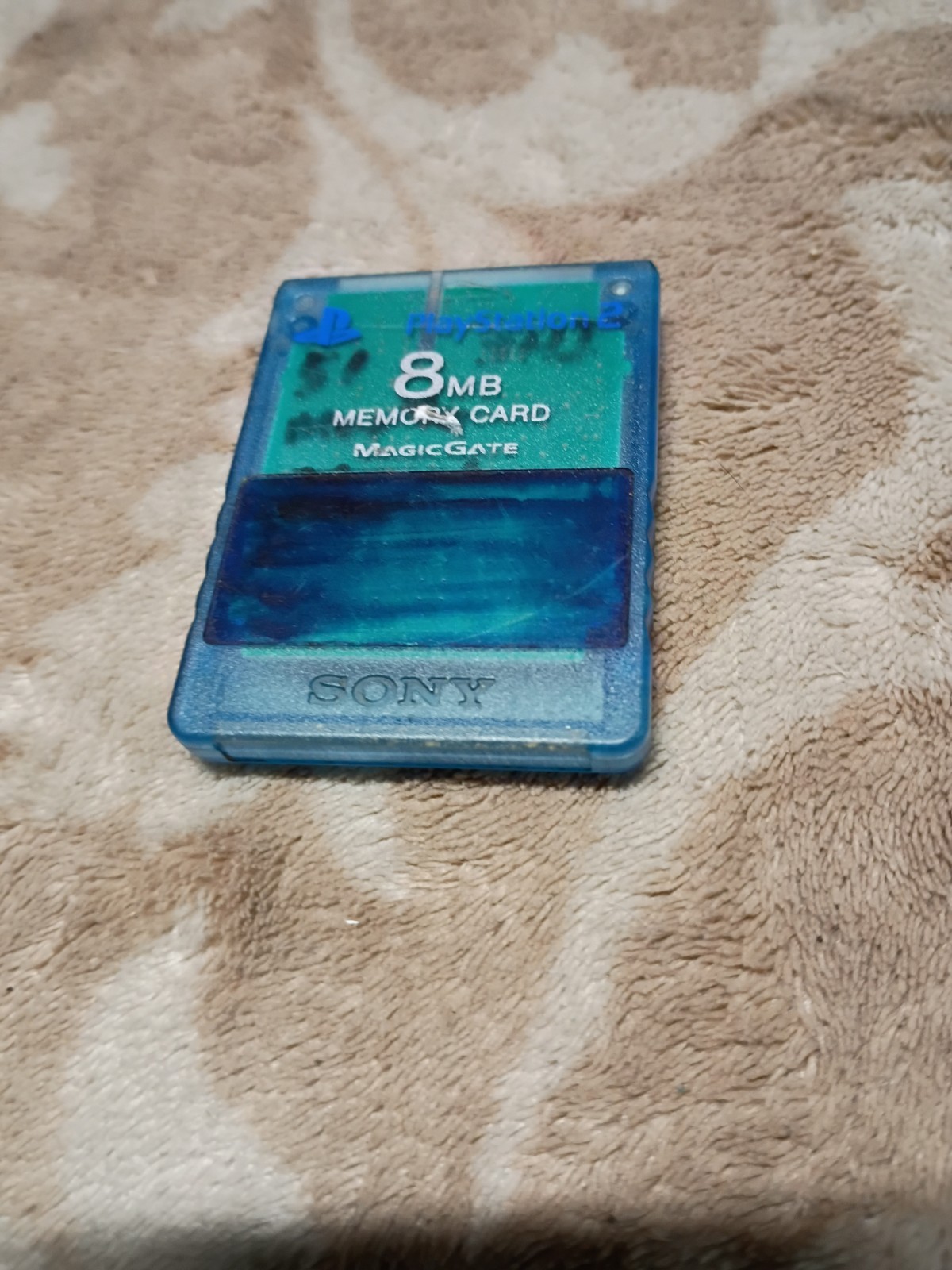 Official Sony Playstation 2 PS2 OEM 8MB Memory Card Clear Blue SCPH-10020