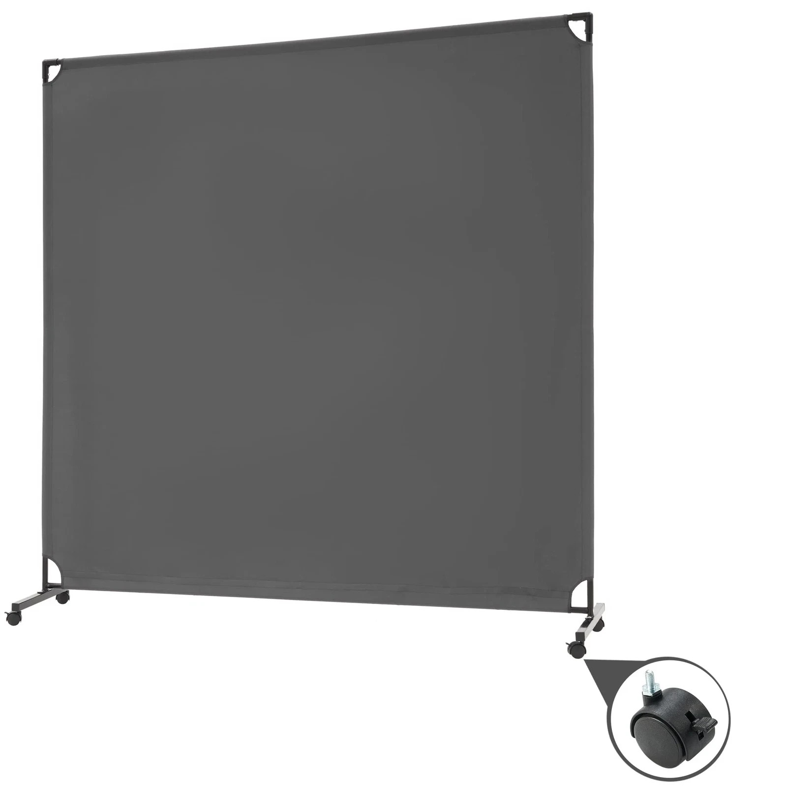 6FT Single Panel Rolling Room Divider, Partition Privacy Screens with Wheels,...