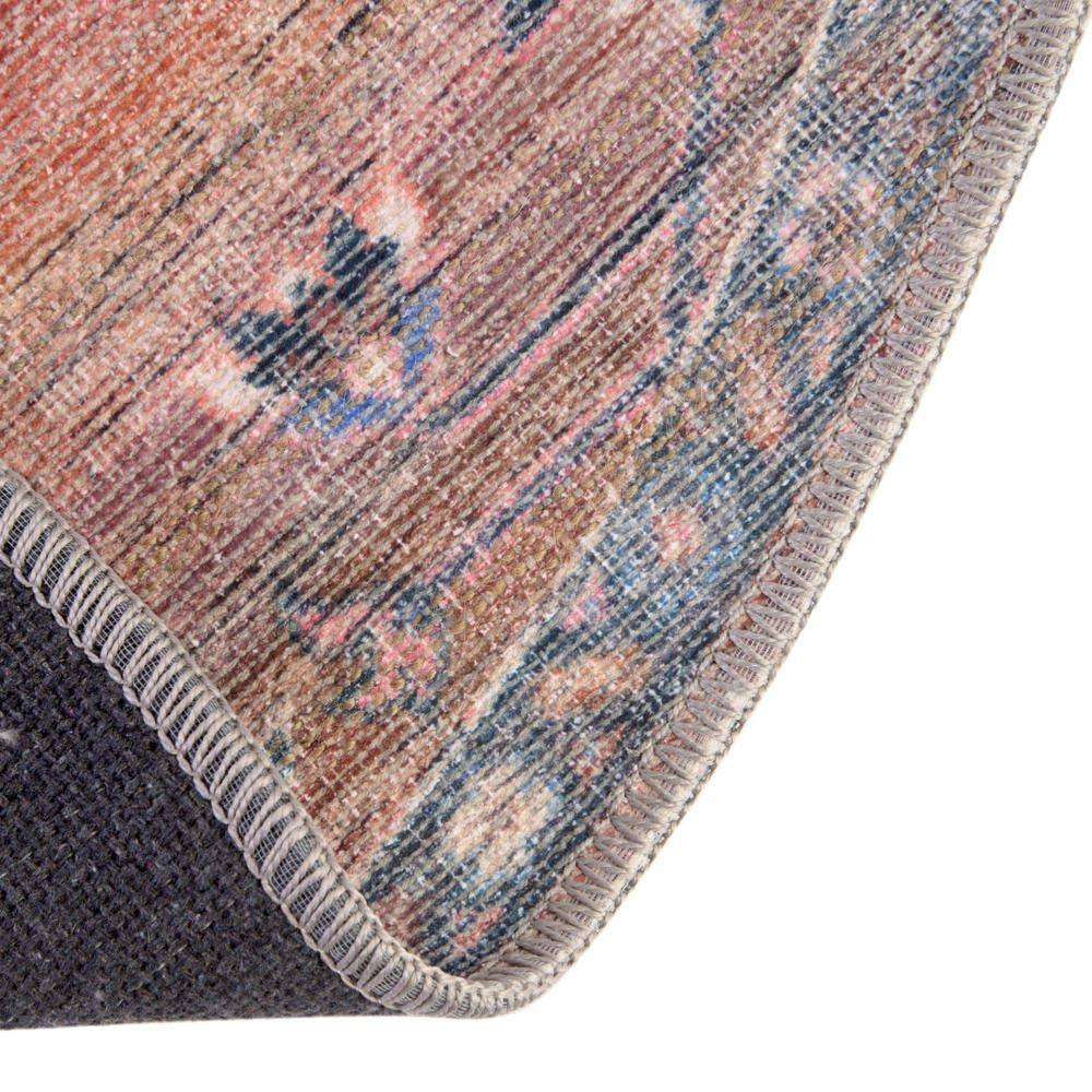Nostalgia Gem Multi 4 Ft. round Machine Washable Area Rug