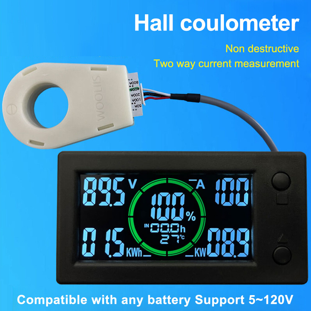 DC0-300V 50A/100A/200A/400A Bluetooth Voltage Current Power Energy Coulomb Meter