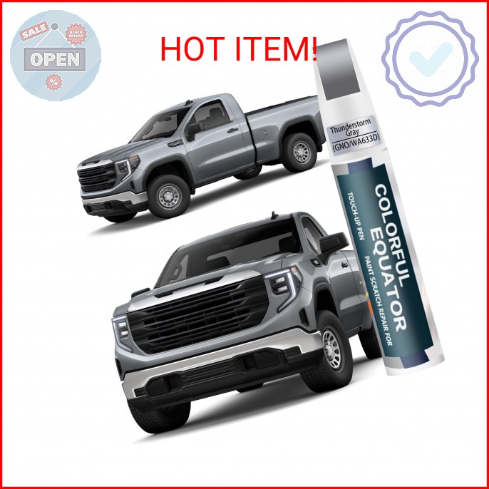 Thunderstorm Gray(GNO/WA633D) Touch Up Paint for GMC, Car Paint Pen Scratch Repa