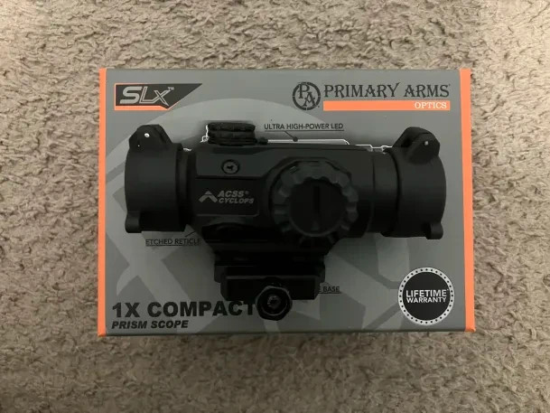 Primary Arms SLX 1x Compact Prism Scope ACSS Reticle Black New