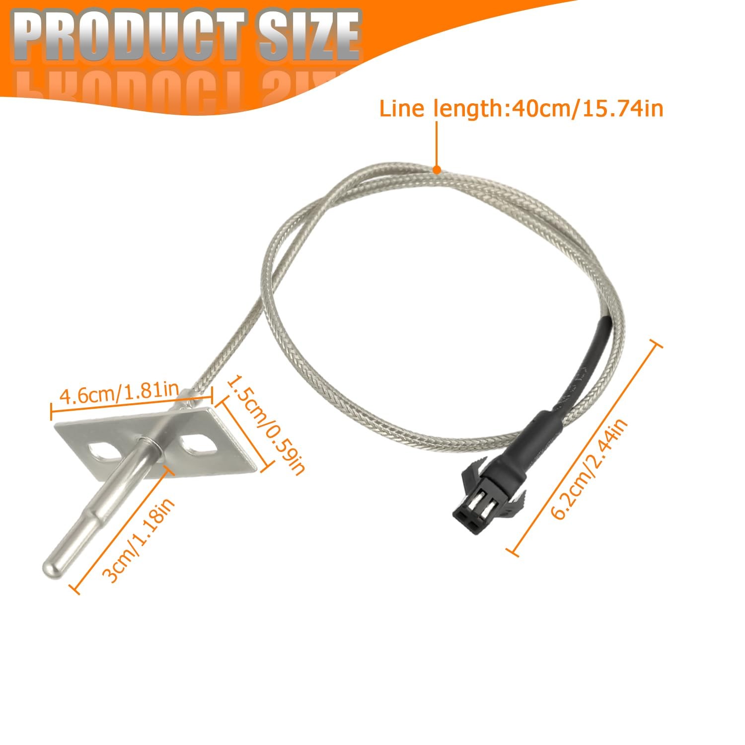 HUAREW RTD Grill Internal Temperature Probe, Sensor Replacement for Pit Boss...