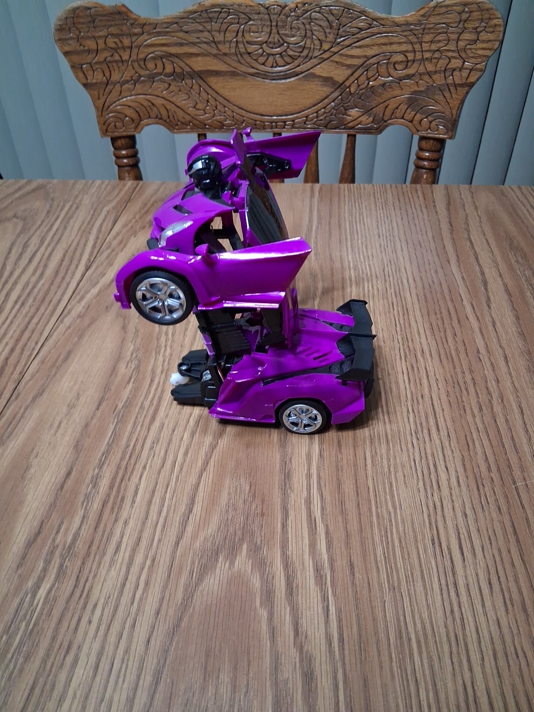 PURPLE Transforming Remote Control Car One Button Transformation
