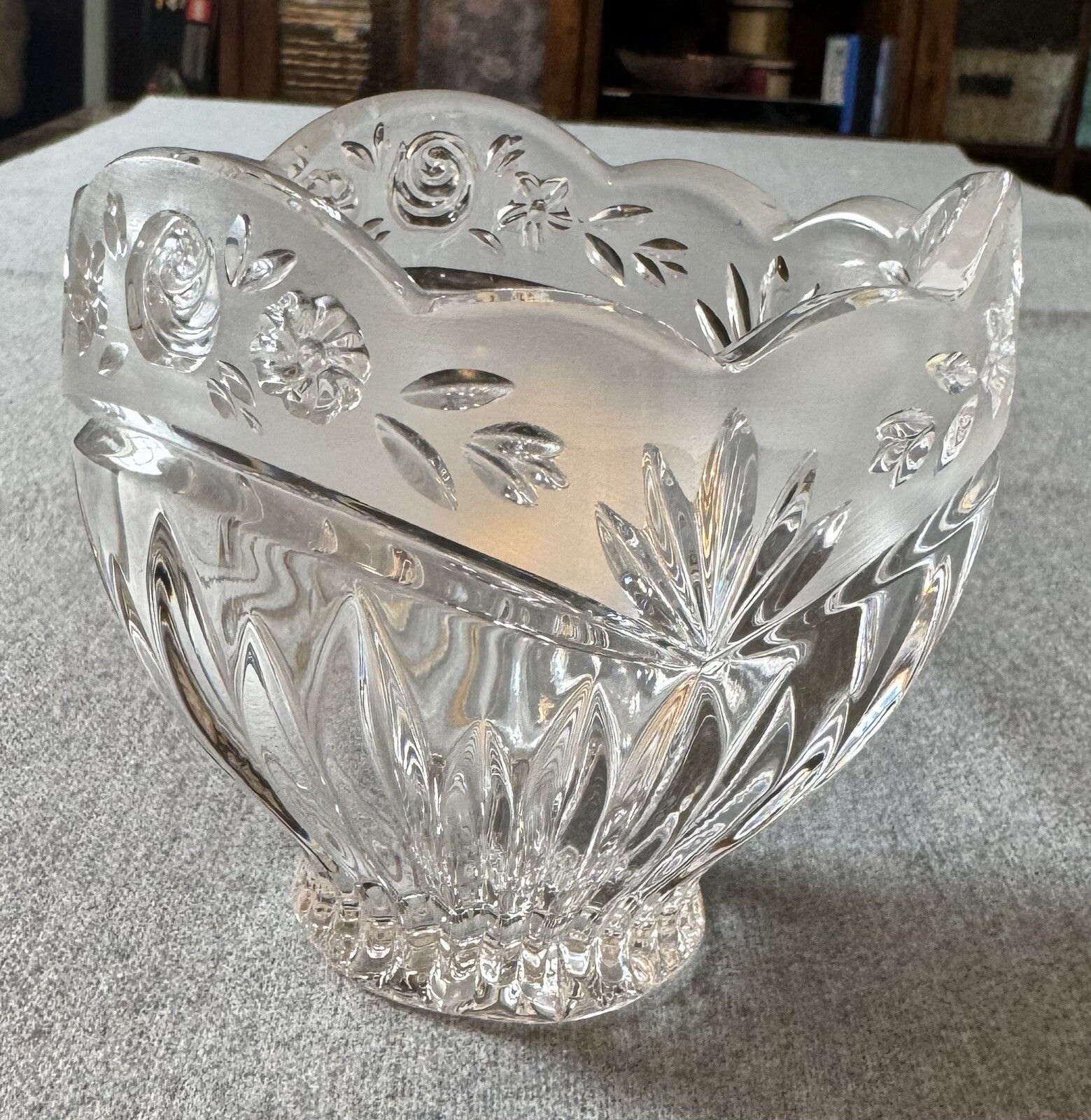 Vintage Crystal Candy Nut Dish