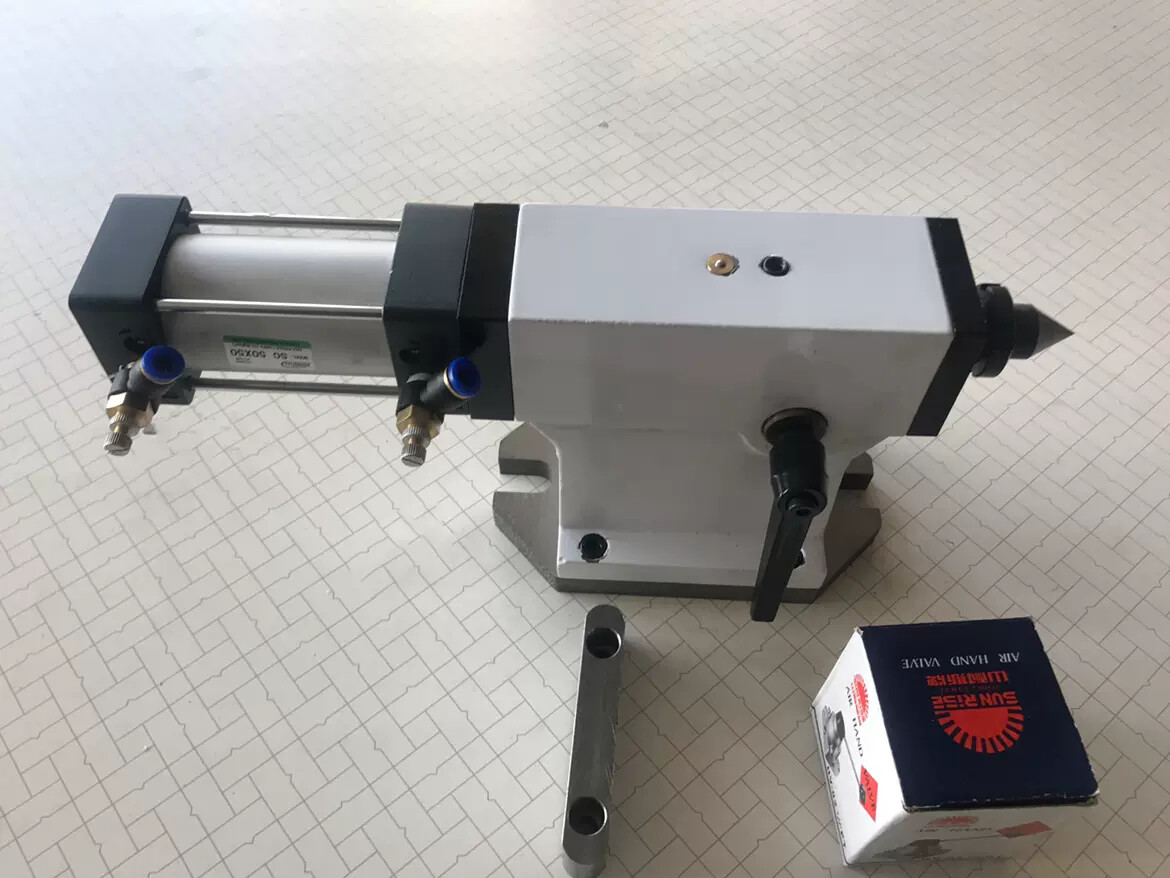 CNC Indexing Head  Fourth Axis  Pneumatic Top Tailstock Machining Center Lathe