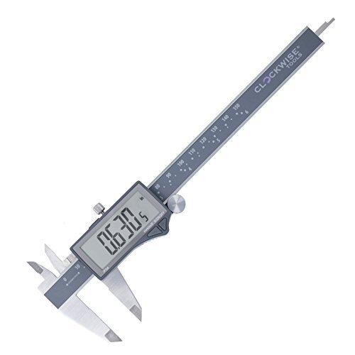 Clockwise Tools DCLR-0605 Electronic Digital Caliper Inch/Metric/Fractions Co...