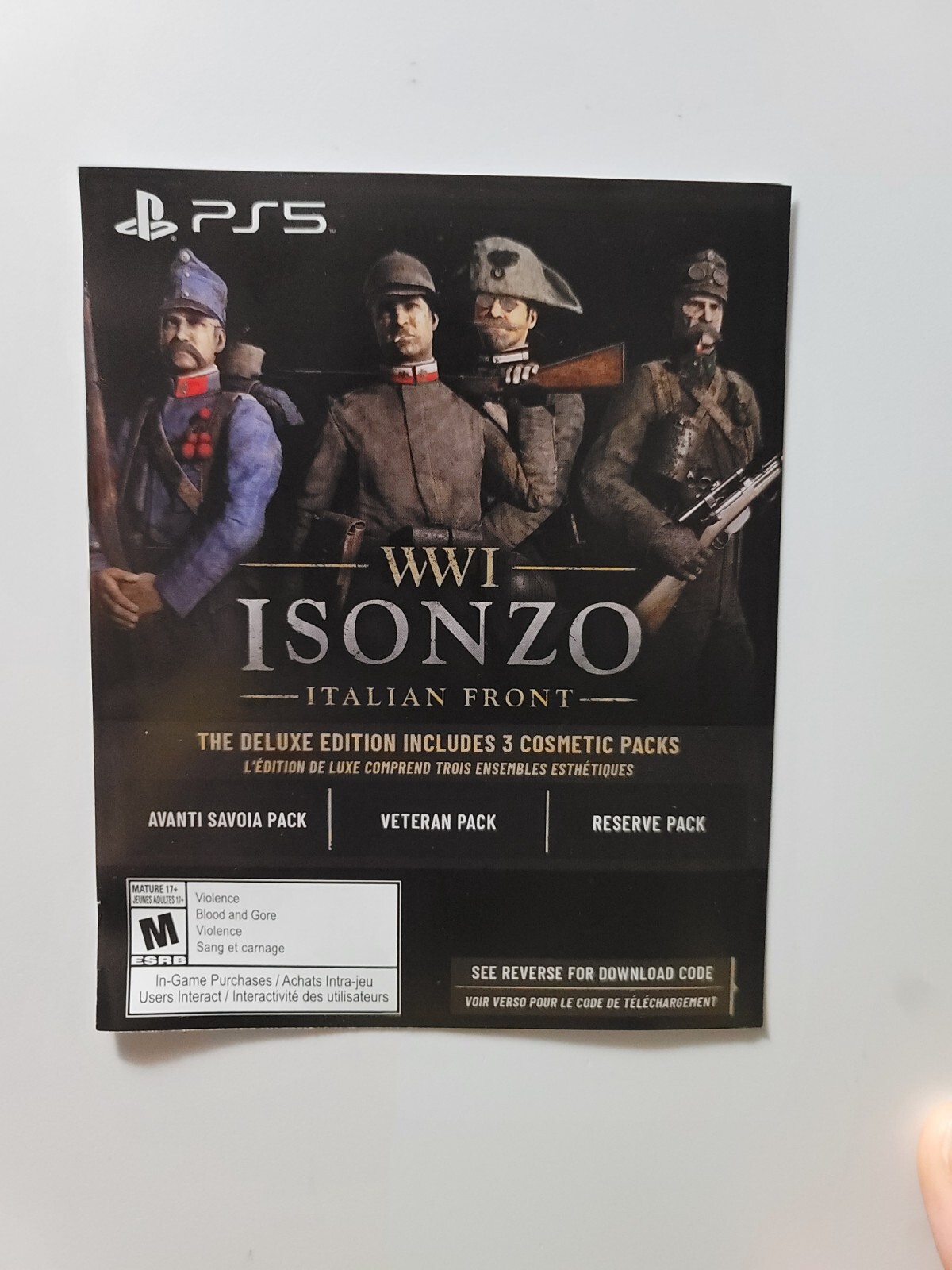 WW1 Isonzo Italian Front Bonus Content PS5