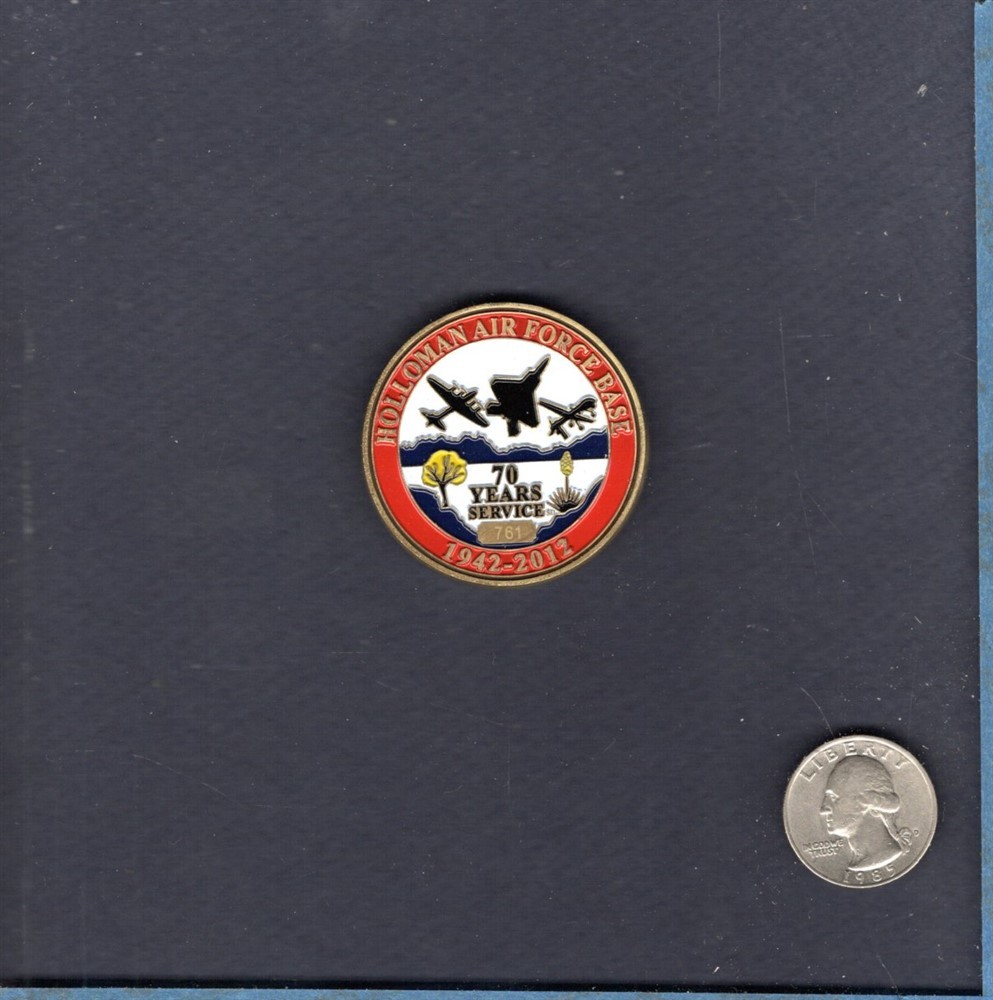 Halloman AFB 70th Anniversary 2012 Challenge Coin USAF Squadron Patch Image