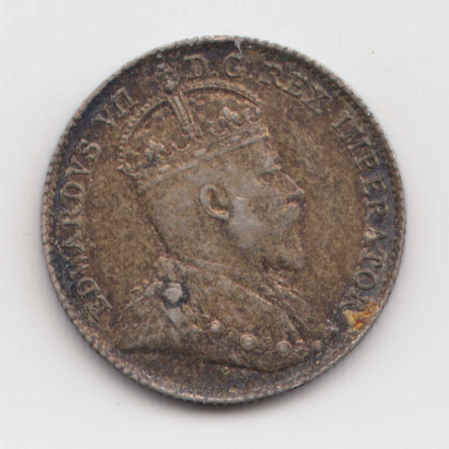 1907 Canada 5 Cents Silver Coin