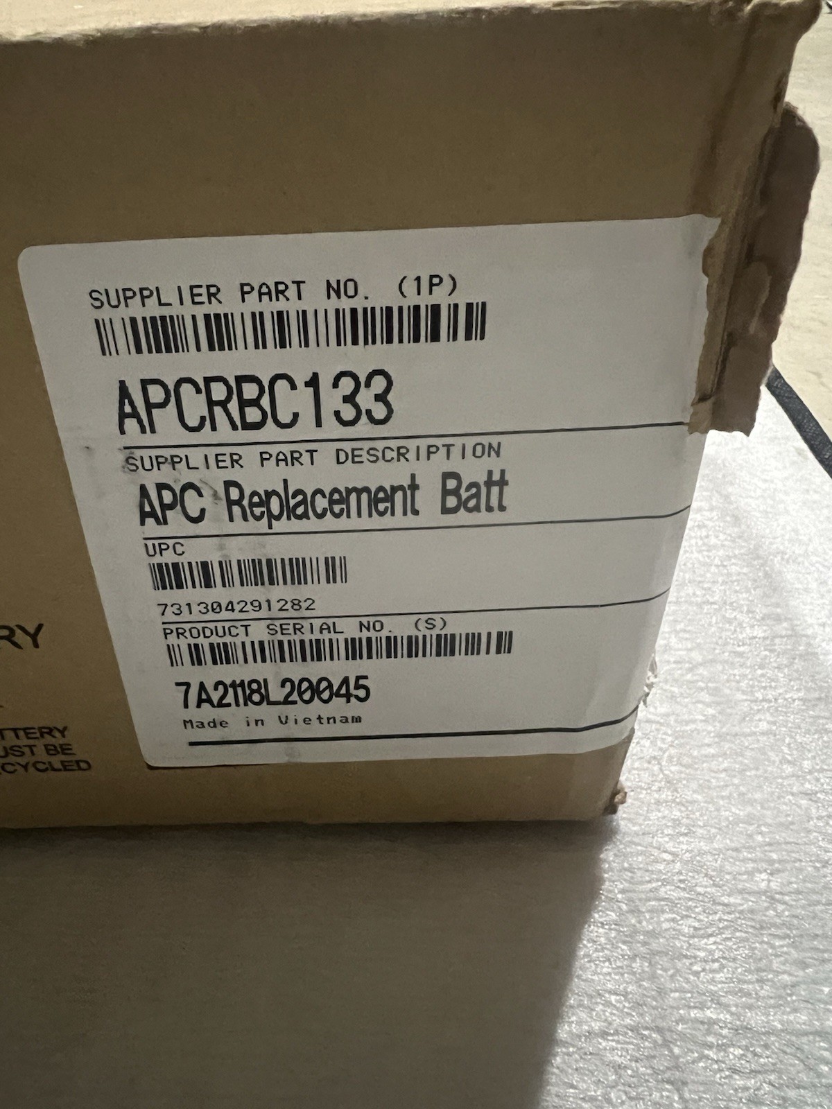 APC Replacement Battery Cartridge APCRBC133 - NEW