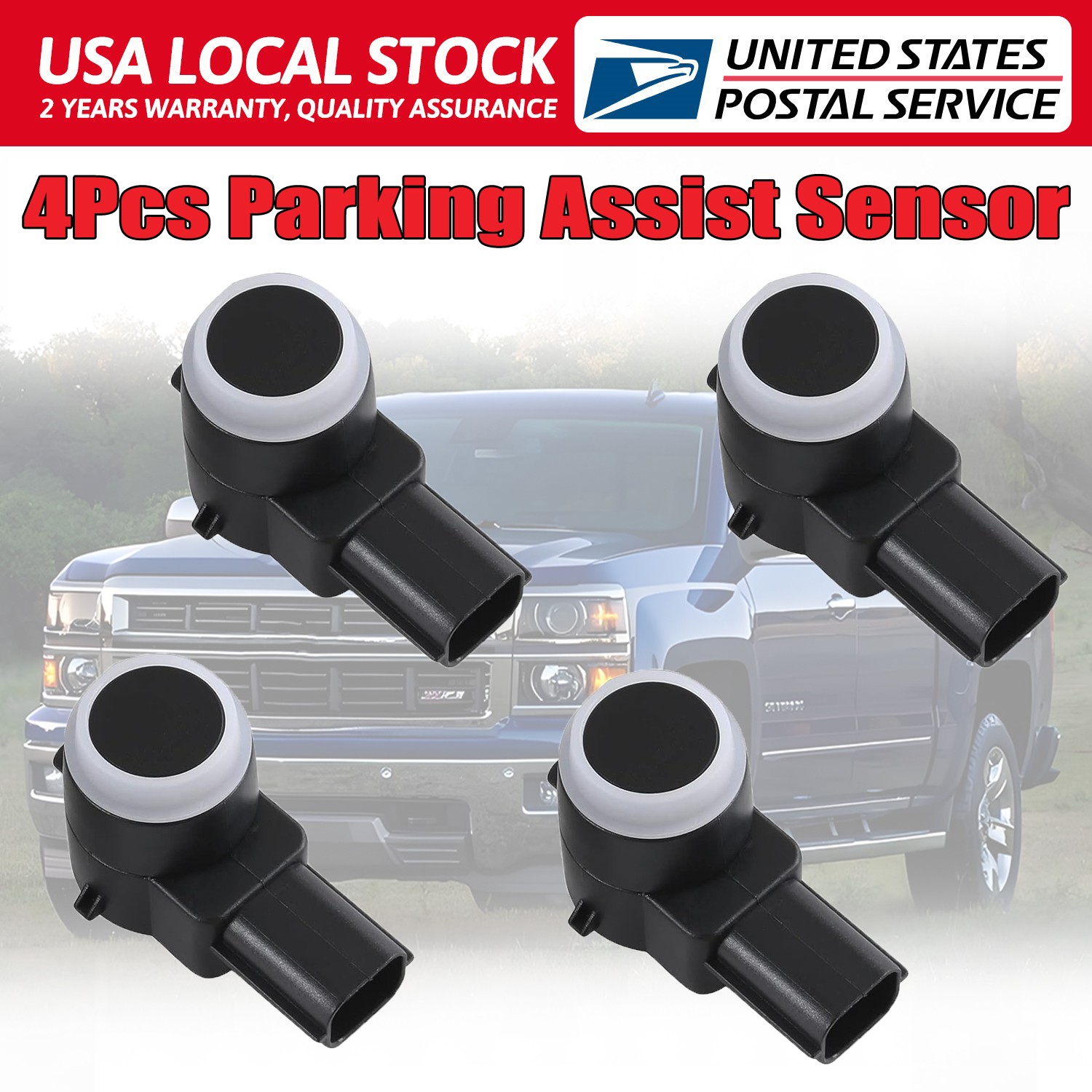 Set(4) Parking Assist Sensor For Chevy Suburban Tahoe GMC Yukon 2006-14#15239247