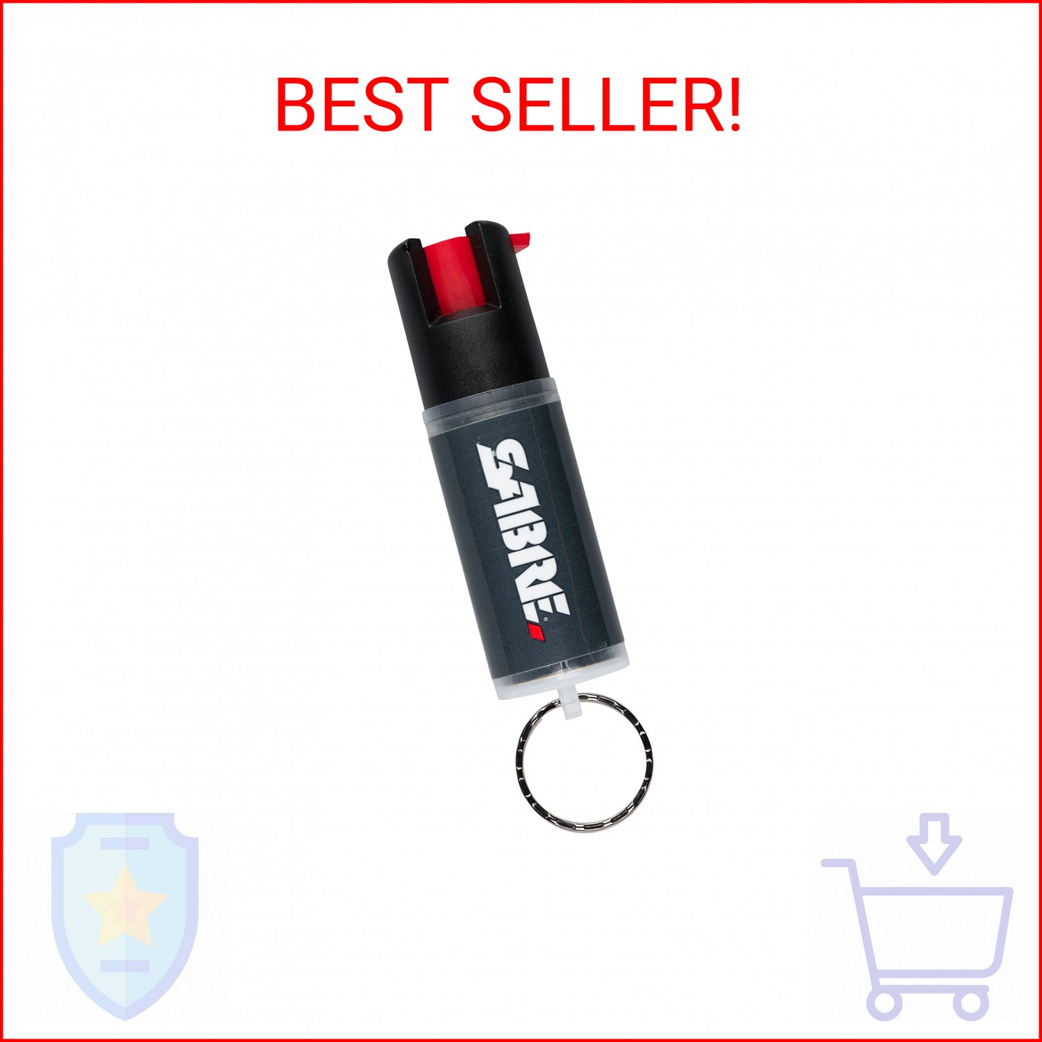 SABRE Defense Spray With Key Ring, 25 Bursts, 10-Foot (3-Meters) Range, 3-in-1 F