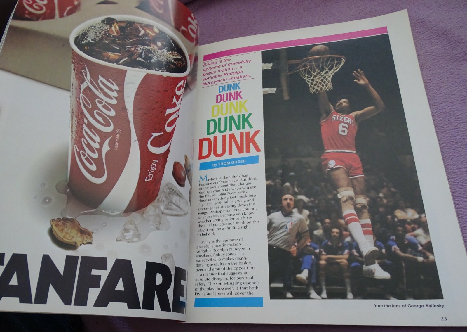 January 23 1982 New York Knicks Program Magazine MIKE NEWLIN vs Chicago Bulls