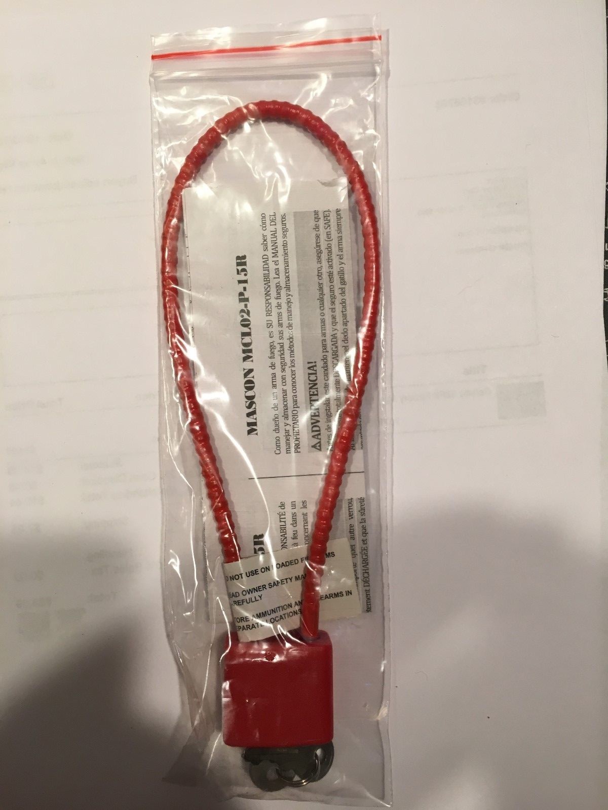 Gun Lock - Multi Model - Red/Orange  Pack of 10 - OEM - S&W, Glock, Sig, Ruger