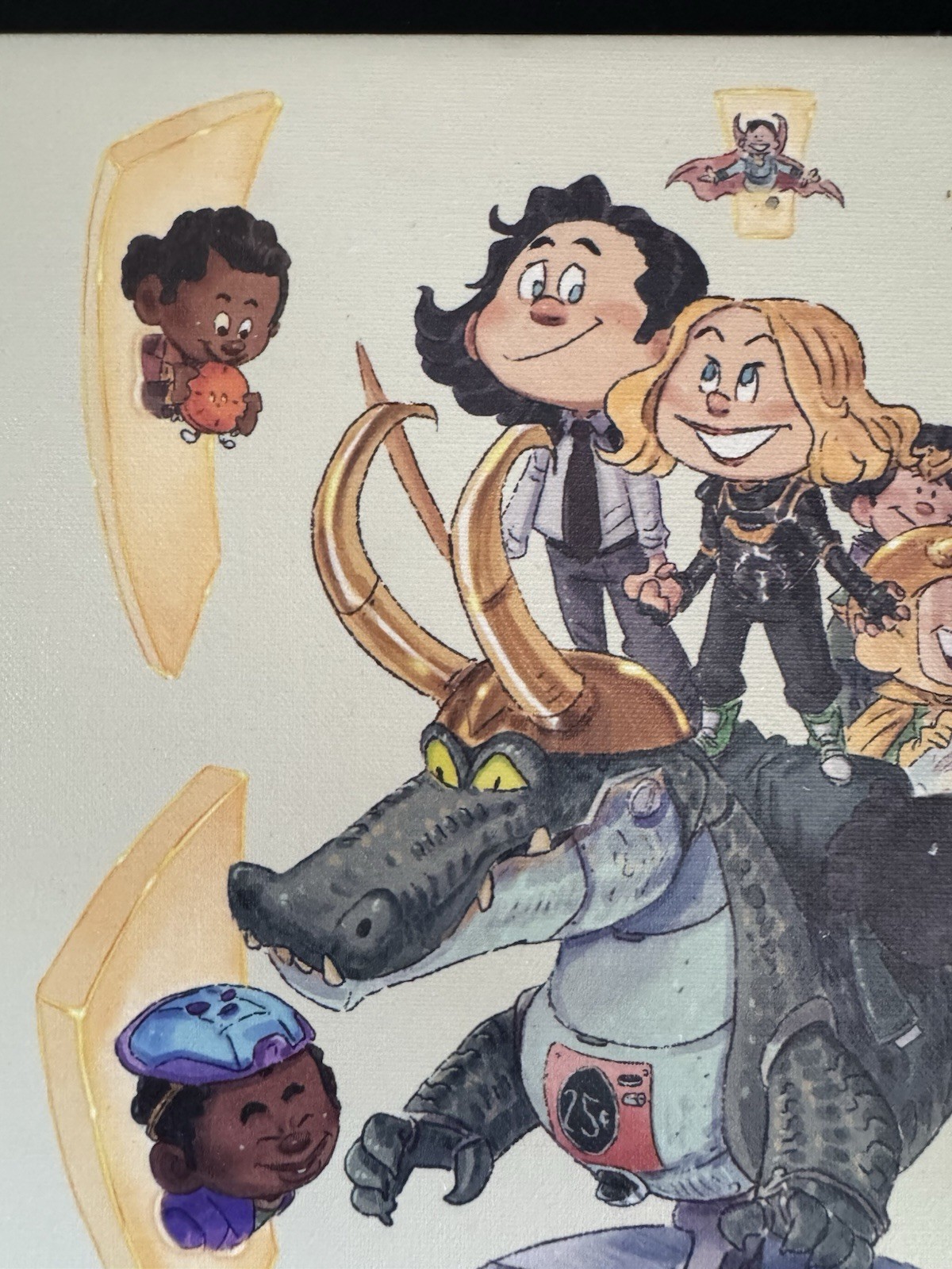PATRICK BALLESTEROS 25c Wonders Canvas Art -Here's Loking at you- Loki, Throg