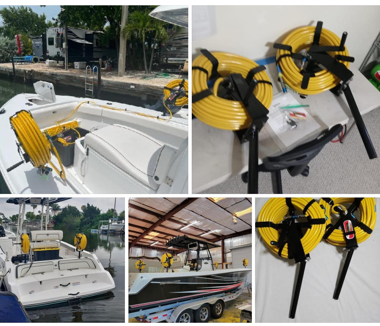 Hookah Diving 100' Dual 3/8 Hose Reel Ready to dive By GATOR GILL LLC