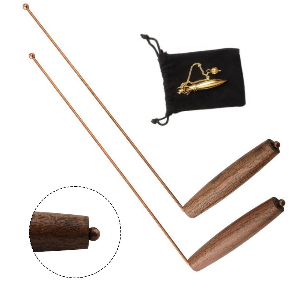 Copper Detection Rod for Metal Locating and Treasure Hunting with Pendulum Tool
