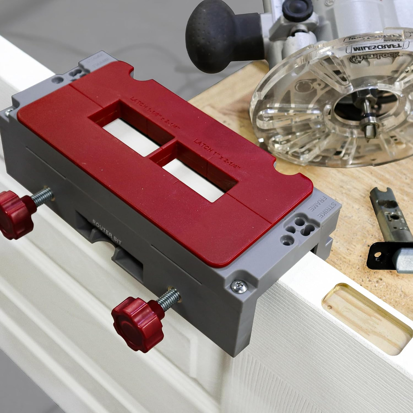 Door Hinge Installation Jig Plus Complete Kit for Mortising Doors and Frames