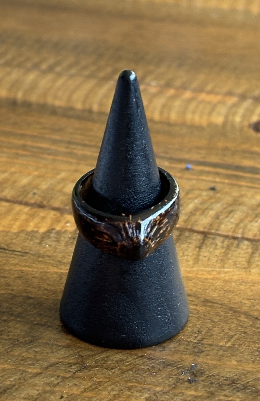 Handcrafted Coconut Shell Ring Size 3.75