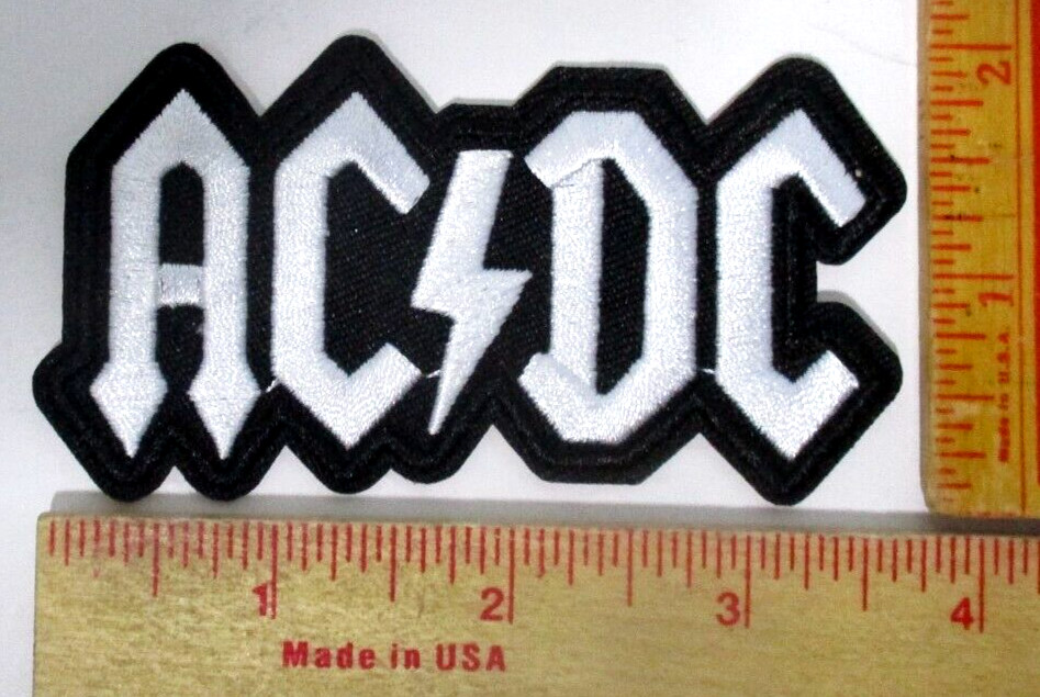 Ac-Dc patch vintage collectible old rock band music concert memorabilia emblem