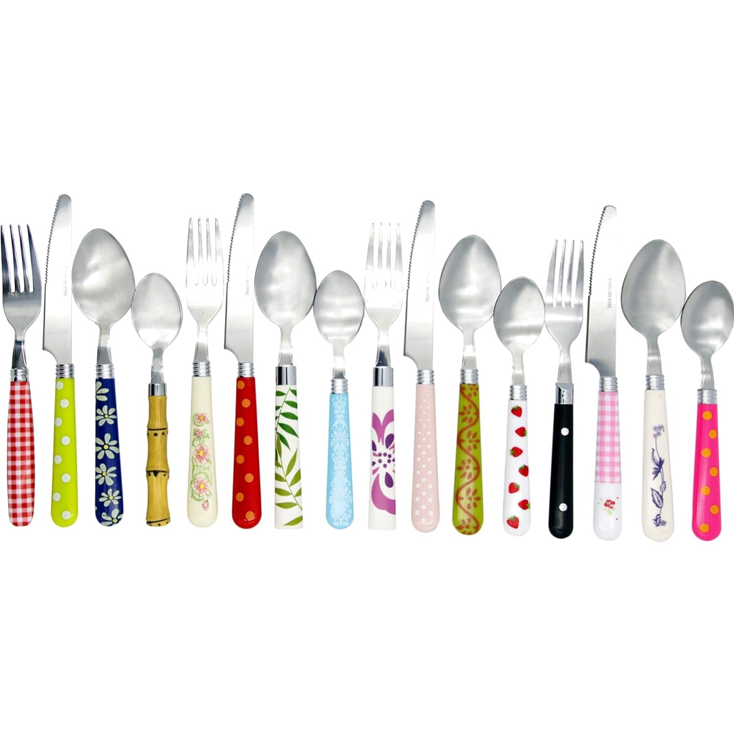 Eclectic Mosaic Mix & Match Stainless Steel Flatware Collection, Set of 16