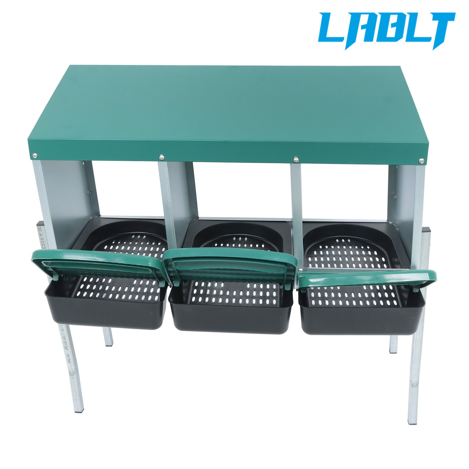 LABLT Chicken Nesting Box With Metal Legs Nesting Boxes For Chickens 3 Holes