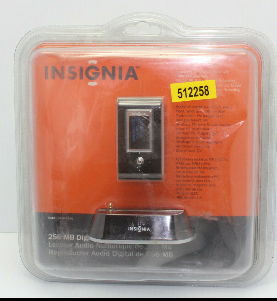 Insignia IN-MP3256 256mb Digital Audio MP3 player Refurbished