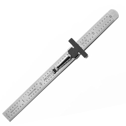 6" Stainless Steel-Flexible 1 Round End w/ Clip & Decimal Equivalent Chart