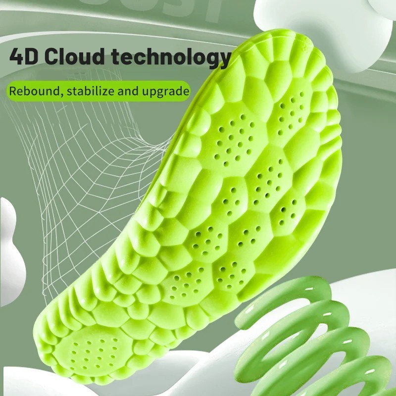 4D Sport Insole Super Soft Shock Absorption Orthopedic Shoe Inserts