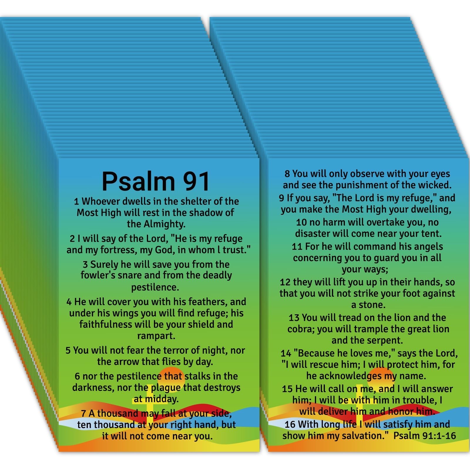 240pcs Psalm 91 Gospel Tracts Romans Road Salvation Religious Christian Tract...