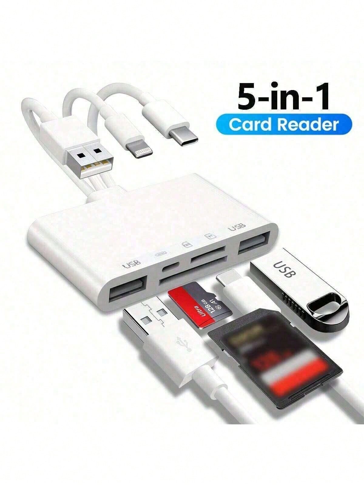 5 in 1 Memory Card Reader USB 3.0 OTG Adapter SD Card Reader For iPhone/iPad
