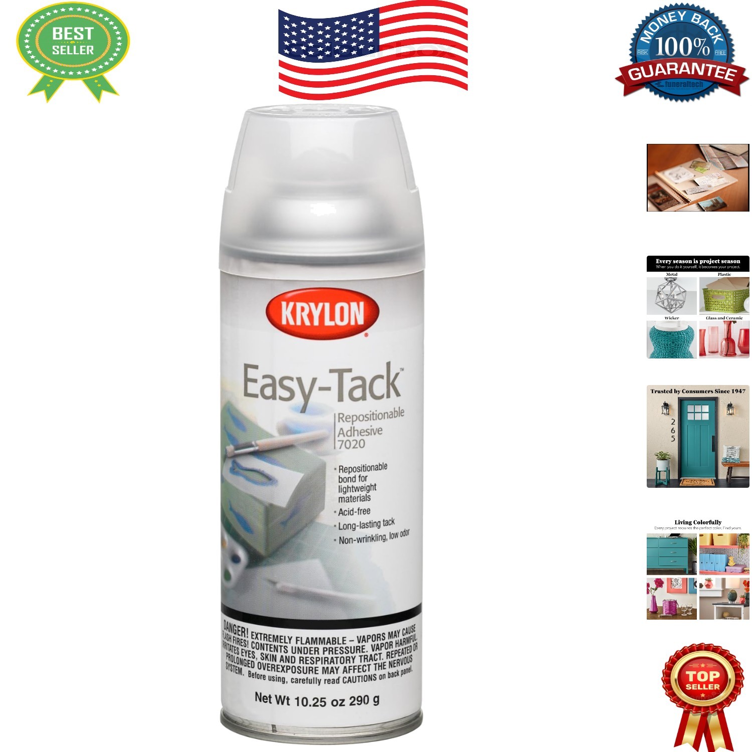 10.25 oz Easy Tack Non-Wrinkling Adhesive Spray – Perfect for All Craft Projects