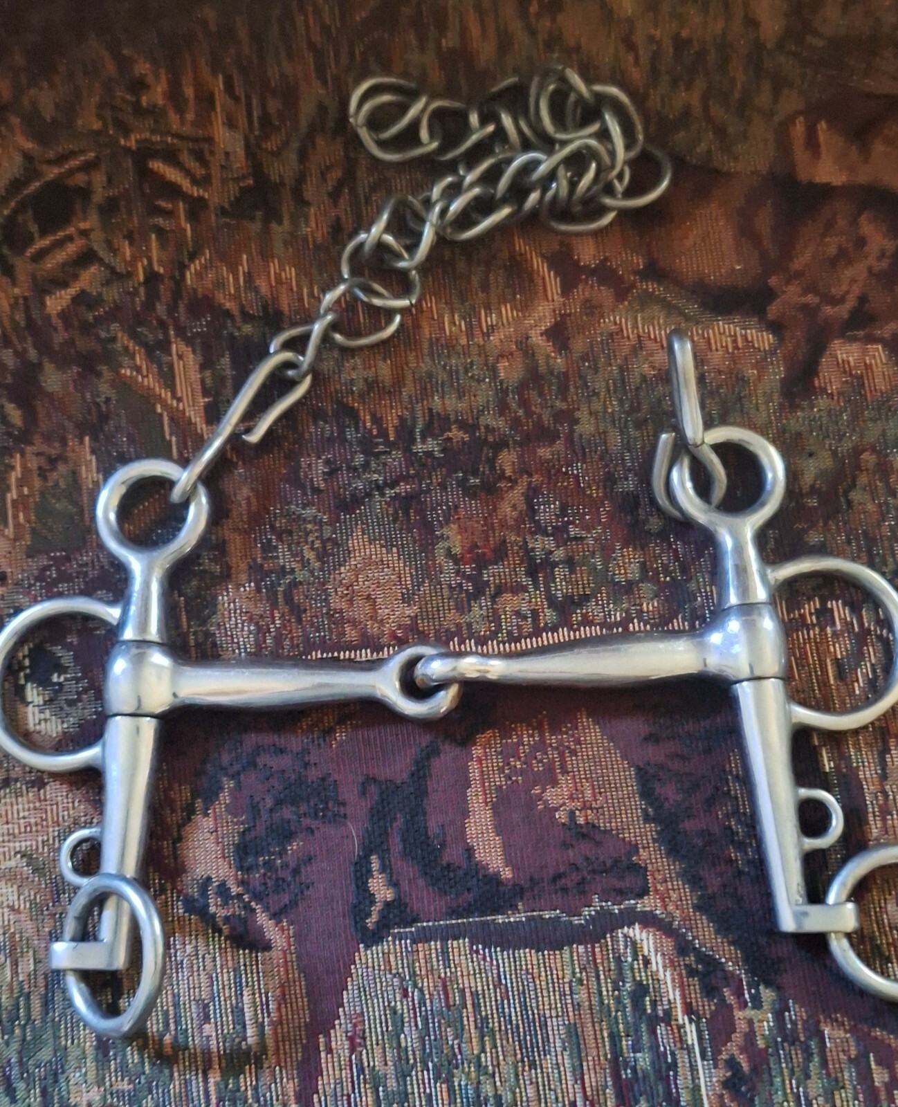 5" Pelham Snaffle Horse Bit  With Curb Chain 5" Shank
