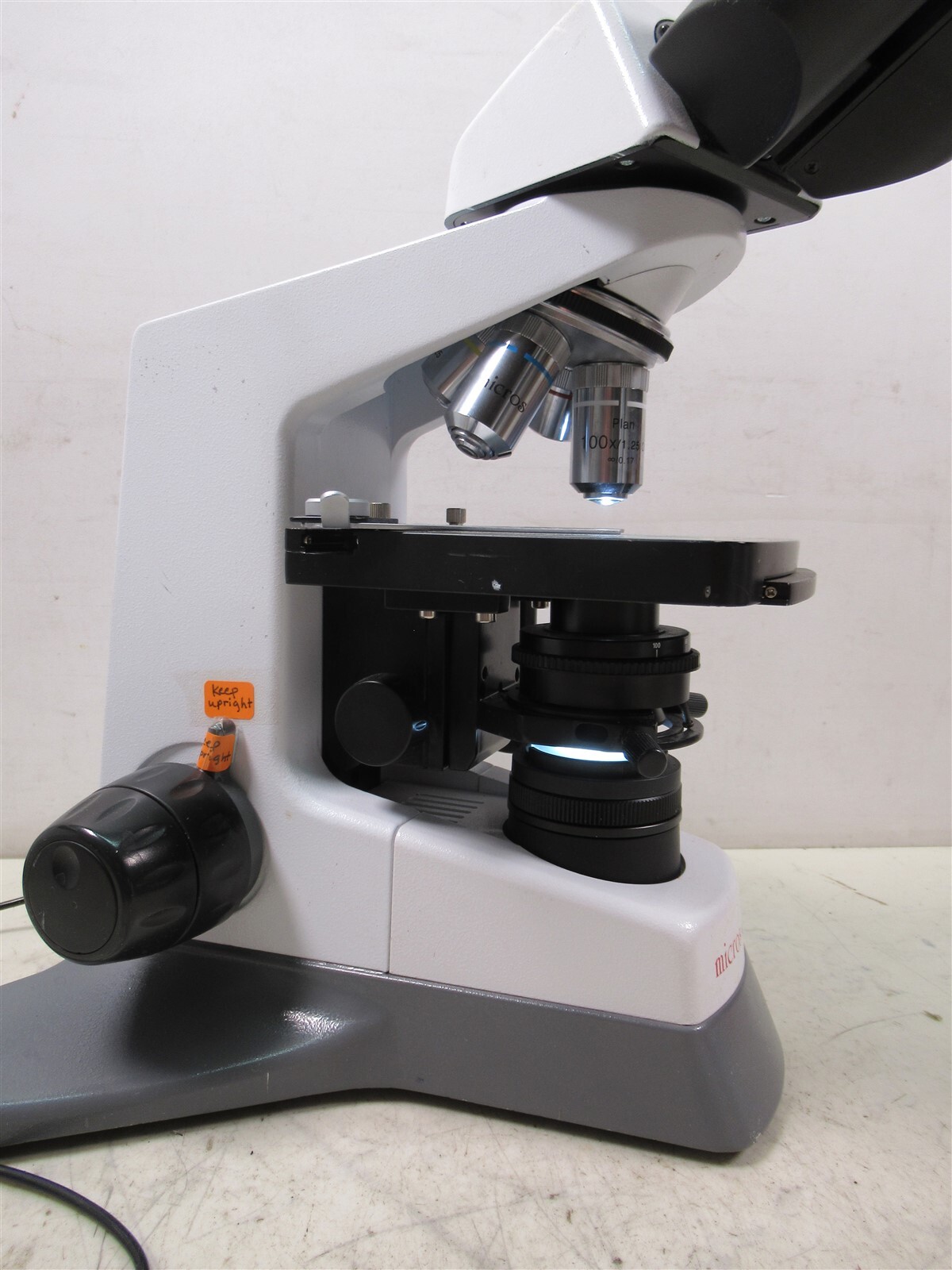 Micros Austria Binocular Microscope 4 Objectives & Eyepieces MCX100LED Daffodil