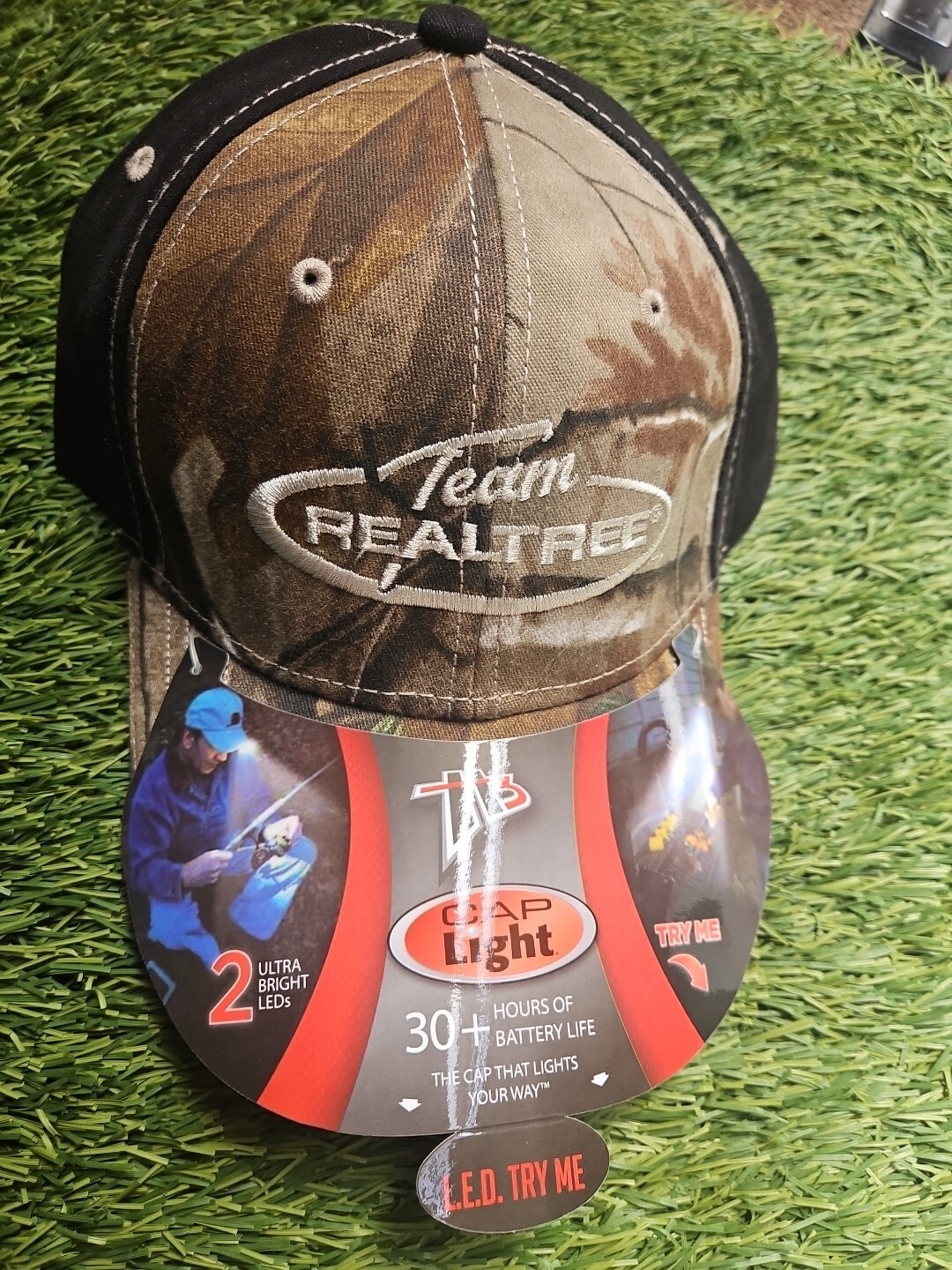 Team Realtree Powercap LED Hat Lighted Cap AP CAMO  New With Tags