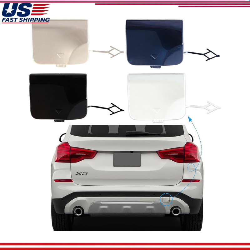 BMW X3 G01 G08 Rear Bumper Tow Hook Cover Towing Eye Cap 51127498525 Black Right