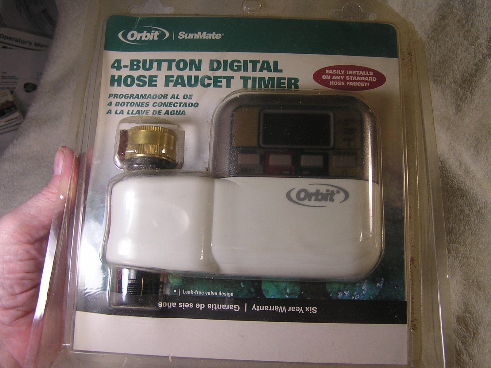 Orbit SunMate 62075 Automatic Digital Hose Timer Battery Powered 4 Programs