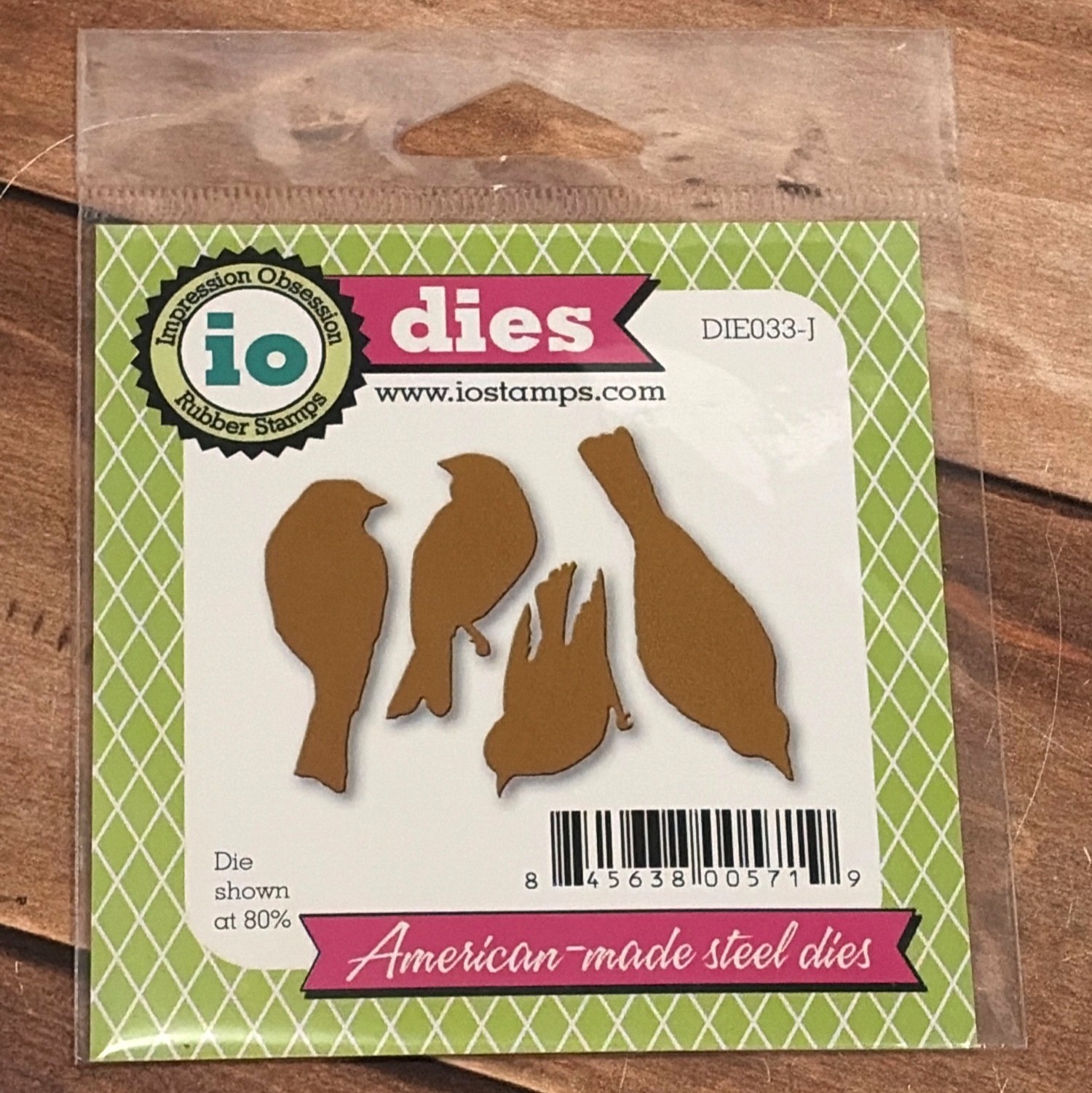 IMPRESSION OBSESSION DIE033-J BIRDS NAME STEEL CRAFT DIE SET