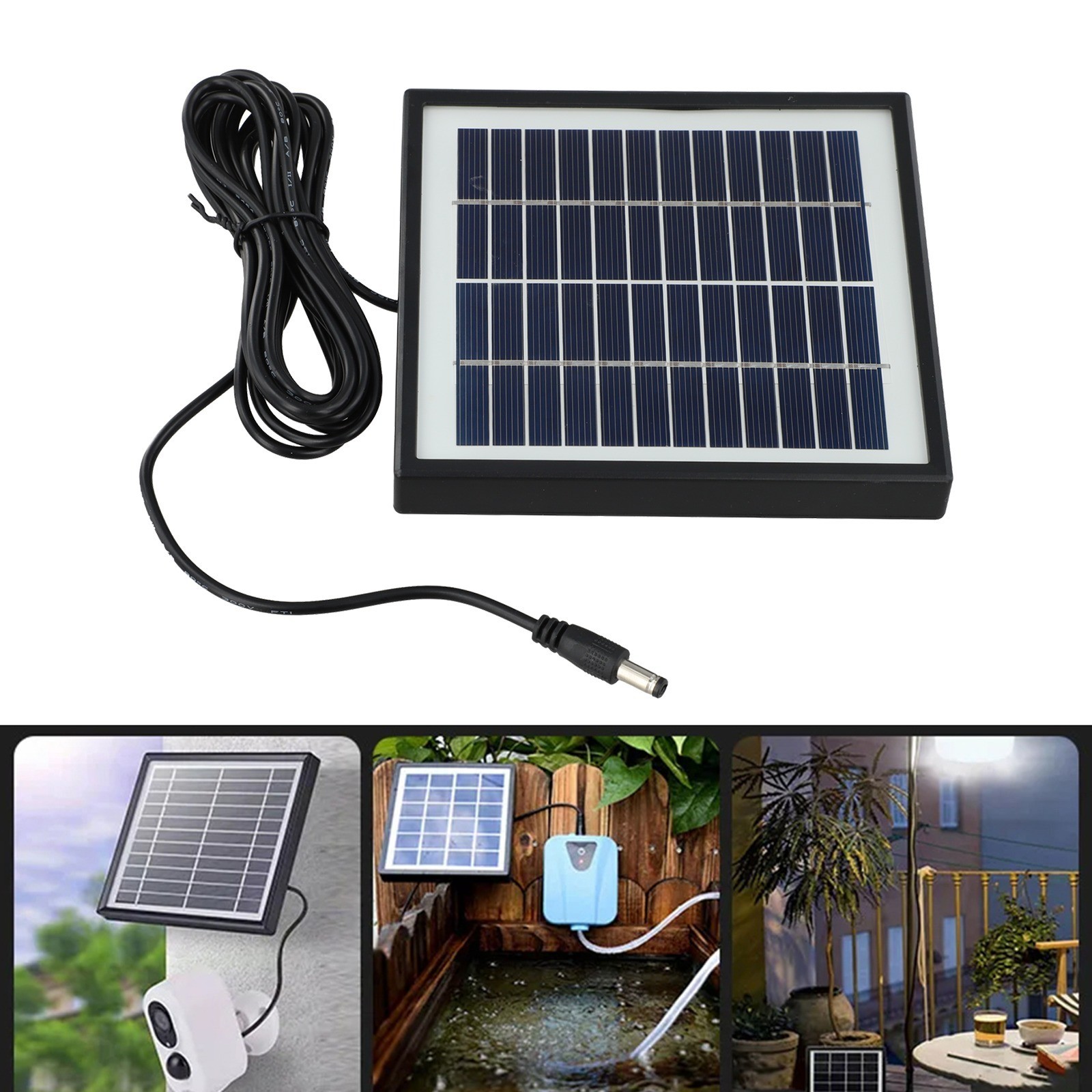 Convenient Charging Solution Lightweight 12V Solar Panel with Long Cable