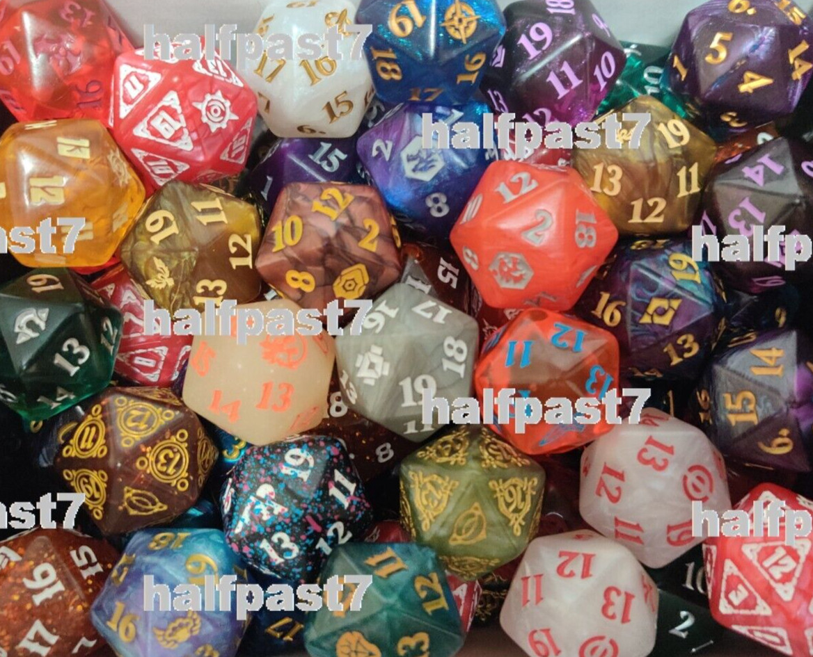 Magic The Gathering: D20 Oversized Spindown Dice + HTF, Choose Your Set MTG WOTC