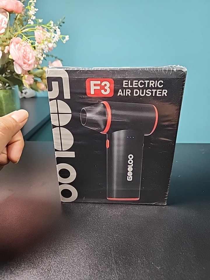 GOOLOO F3 Compressed Air Duster, 3-Speed Adjustable Air Blower for Cleaning