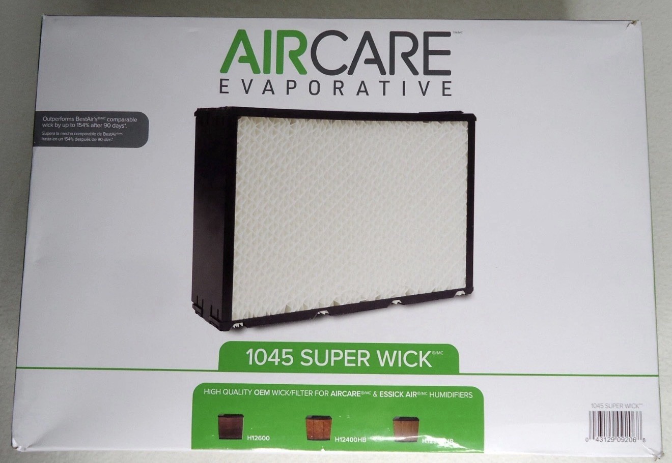 AIRCARE 1045 SUPER WICK Humidifier Wick Filter Trapmax Technology 1 Pack