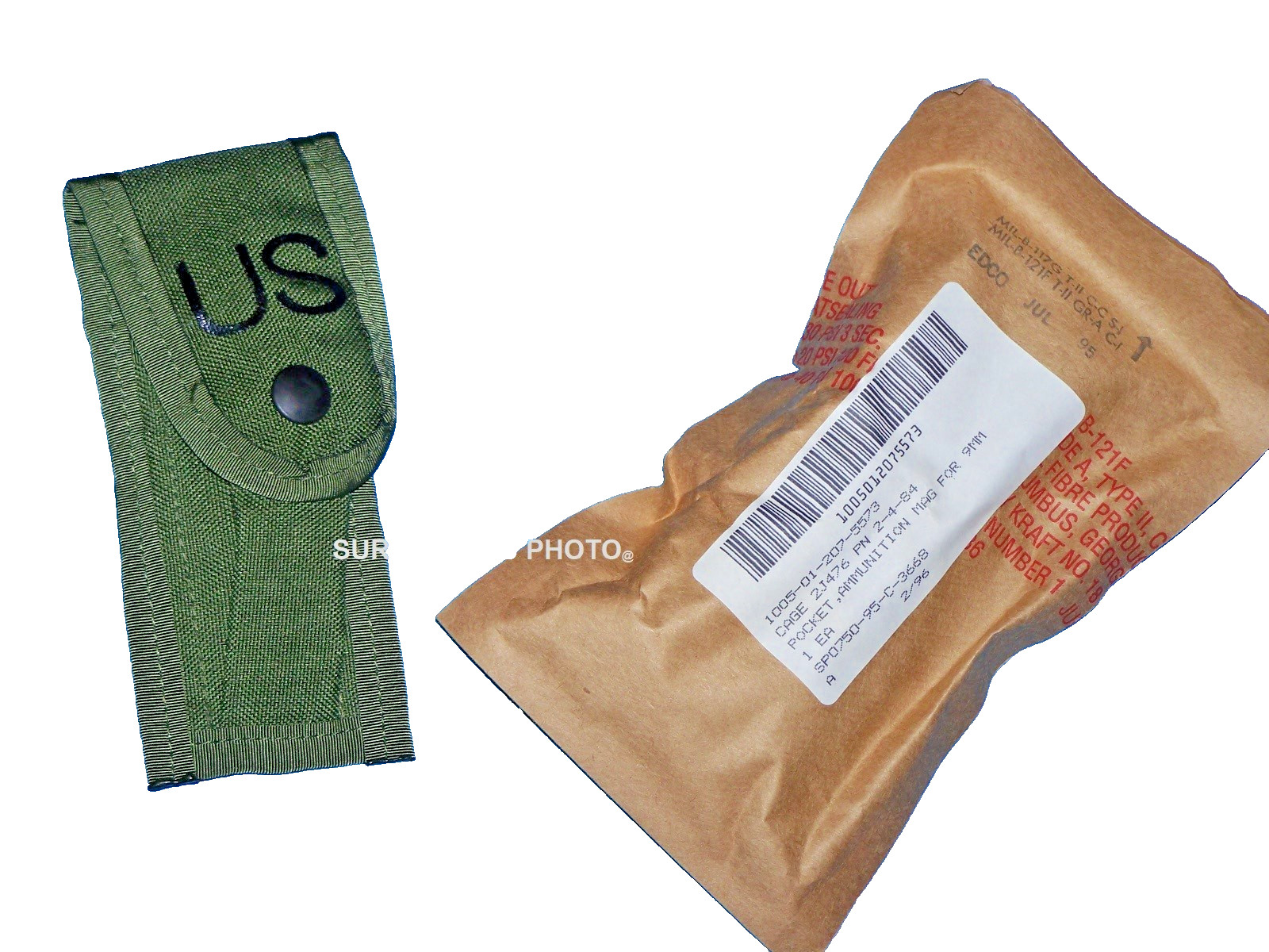 Pouch Military for 9MM .45 Cal Pistol Mag Clip Ammo ALICE Multi-Tool Gerber P38