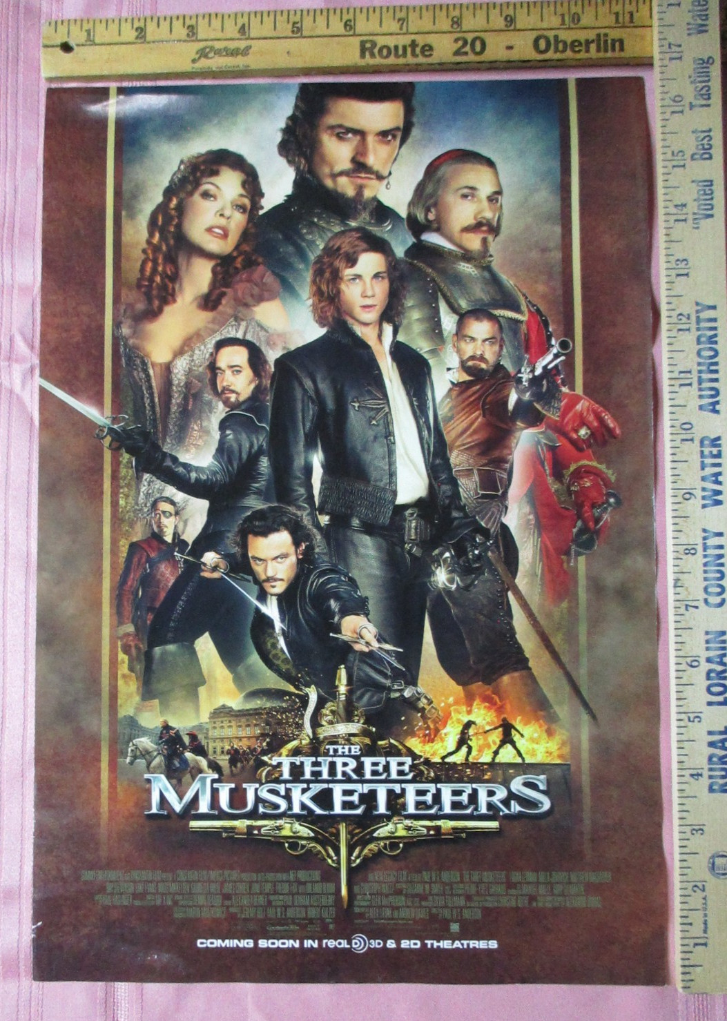Three Musketeers movie 2011 mini 11x17 promo poster Orlando Bloom Milla Jovovich