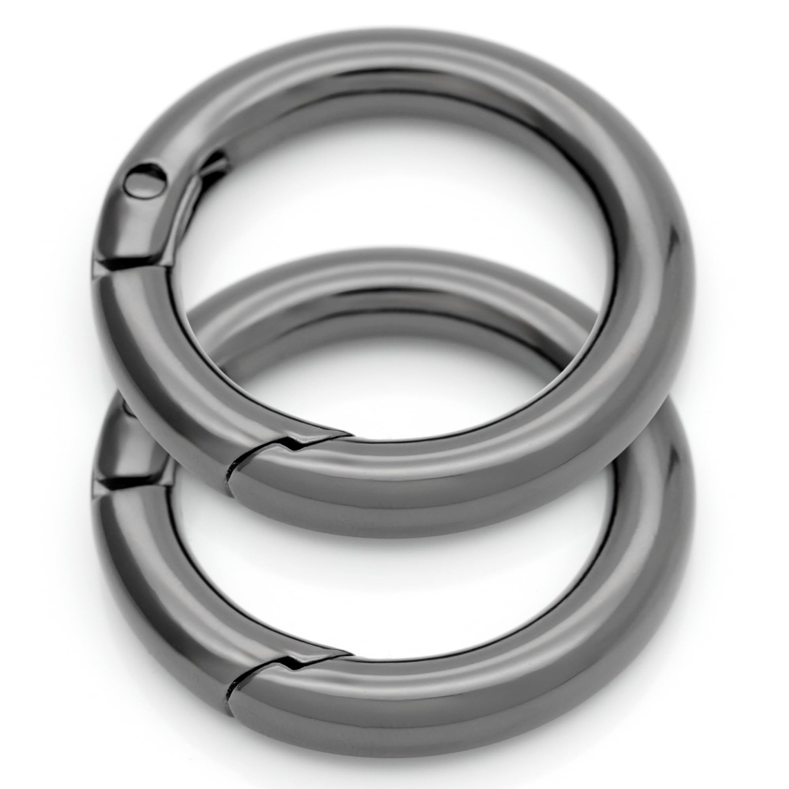 2 PCS Gunmetal 13/8 Inch ORing Snap Clip Trigger Spring Buckle Purse Craft